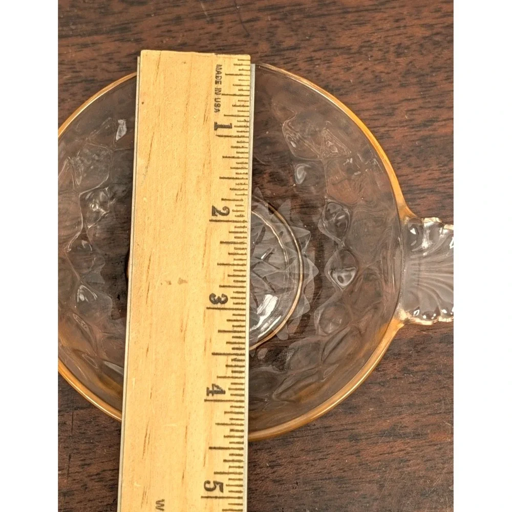 Anchor Hocking Pink Depression Glass Diamond Optic Handled Dessert Bowls Pair